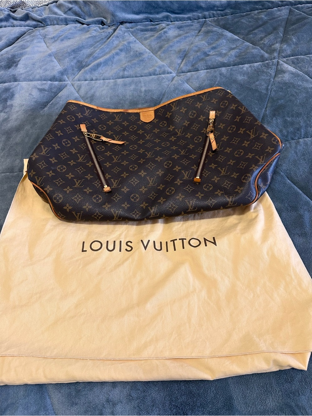 Louis Vuitton Monogram Canvas Brown and Tan Hobo Tote